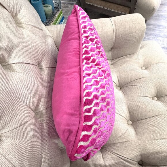 Fuchsia Pink Lumbar Accent Pillows - Picture 3 of 5
